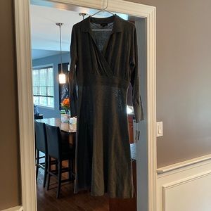 Alfani size small gray sweater dress midi aline style